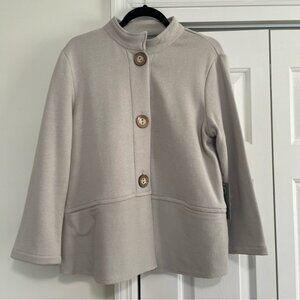 Habitat Ladies Stone Color 3 Button Jacket Size Small, NWT